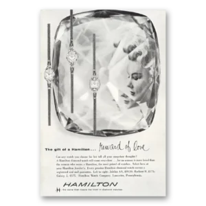 1958 Hamilton Watch Print Ad | Reward Love