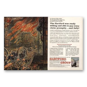 1958 Hartford Insurance Print Ad | Chicago Fire