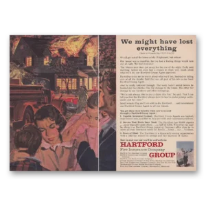 1958 Hartford Insurance Print Ad | Lost Everything