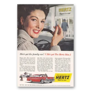 1958 Hertz Rent a Car Print Ad | Got Family Car