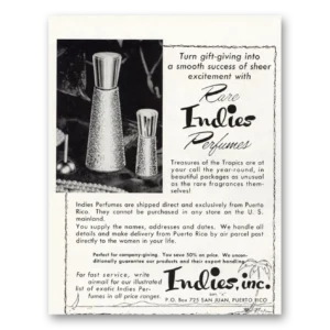1958 Indies Perfumes Print Ad | Treasures Tropics