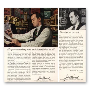 1958 John Hancock Insurance Print Ad | George Gershwin