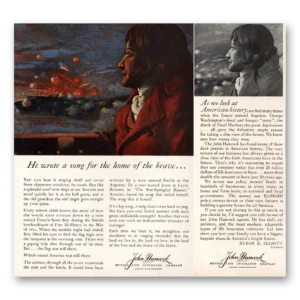 1958 John Hancock Insurance Print Ad | Francis Scott Key