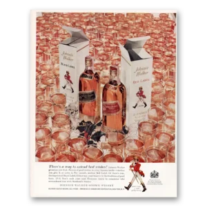 1958 Johnnie Walker Print Ad | Best Wishes
