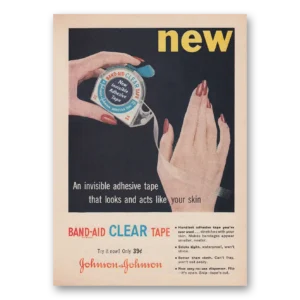 1958 Band Aid Print Ad | Clear Tape