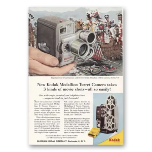 1958 Kodak Medallion Movie Camera Print Ad | Hopi Dancers