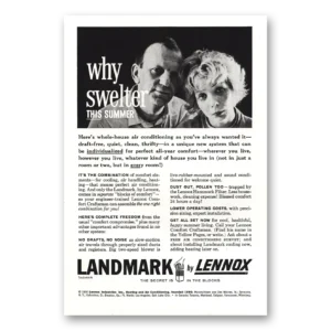 1958 Landmark Air Conditioning Print Ad | Why Swelter