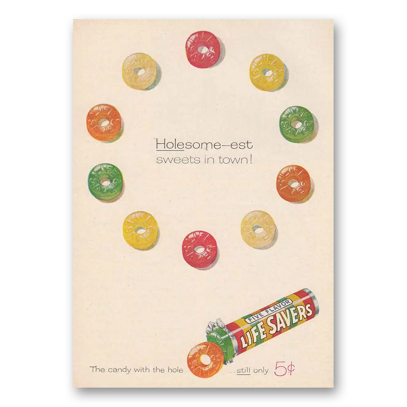 1958 Life Savers Print Ad | Holesome