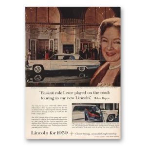 1958 Lincoln Premiere Print Ad | Easiest Role