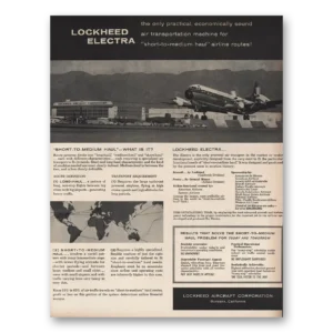 1958 Lockheed Electra Print Ad | Medium Haul