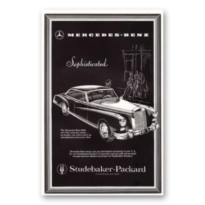 1958 Mercedes Benz 300D Print Ad | Sophisticated