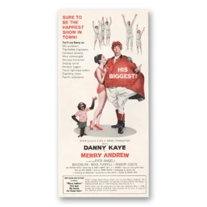 1958 Merry Andrew Movie Promo Print Ad | Danny Kaye