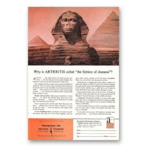 1958 Metropolitan Life Insurance Print Ad | Arthritis