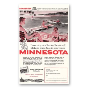 1958 Minnesota Print Ad | 1858 Shoreline