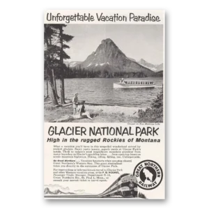1958 Great Northern Railway Print Ad | Rugged Rockies