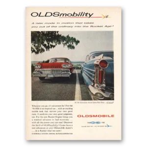 1958 Oldsmobile Print Ad | Rocket Age