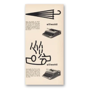 1958 Olivetti Lettera Typewriter Print Ad | Eager Travellers