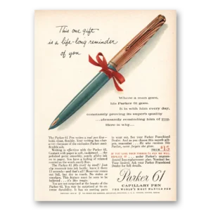 1958 Parker 61 Pen Print Ad | Life Long