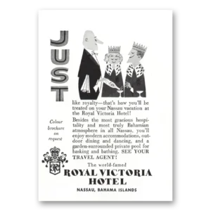 1958 Royal Victoria Hotel Print Ad | Nassau Bahamas