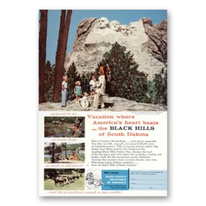 1958 South Dakota Print Ad | Black Hills