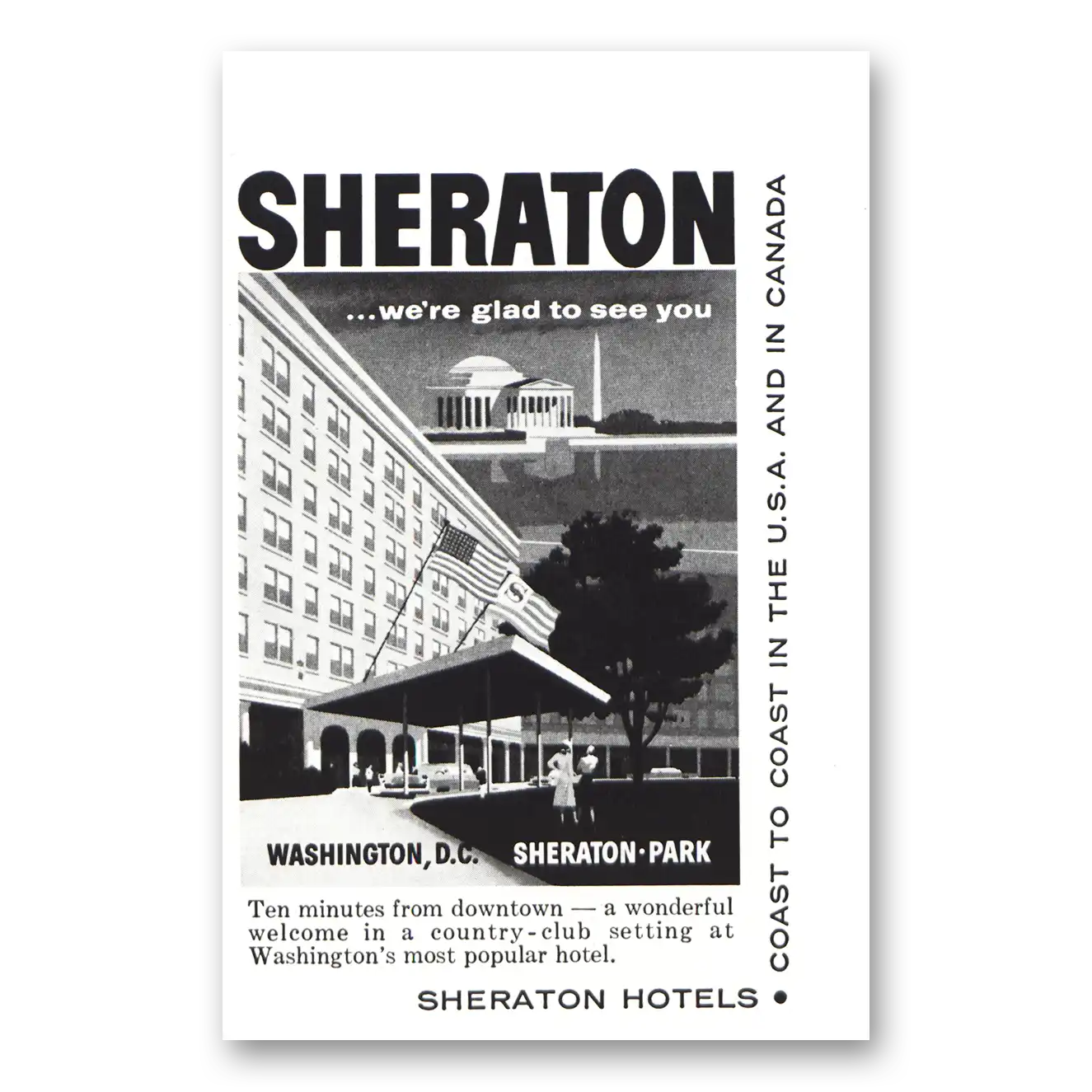 1958 Sheraton Park Hotel Print Ad | Dc