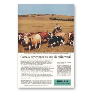 1958 Sinclair Print Ad | Wichita Mountains