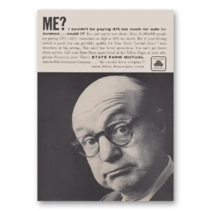 1958 State Farm Insurance Print Ad | Be Paying