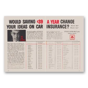 1958 State Farm Insurance Print Ad | Change Agents