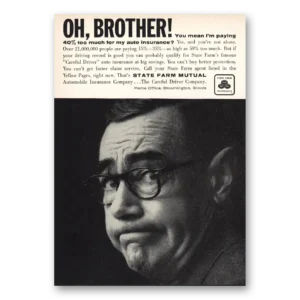 1958 State Farm Insurance Print Ad | Oh Brother