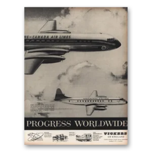 1958 Vickers of England Print Ad | Trans Canada