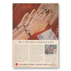1958 Watchmakers of Switzerland Print Ad | Wind Your Watch