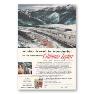 1958 California Zephyr Print Ad | Colorado Rockies
