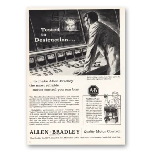 1959 Allen Bradley Motor Control Print Ad | Tested Destruction
