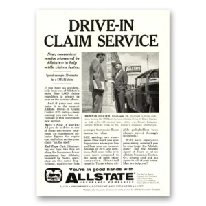 1959 Allstate Insurance Print Ad | Claim Service
