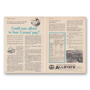 1959 Allstate Insurance Print Ad | Could You Afford