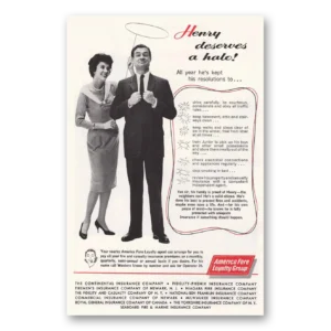 1959 America Fore Insurance Print Ad | Henry Deserves Halo