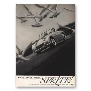 1959 Austin Healey Sprite Print Ad | Might Excite