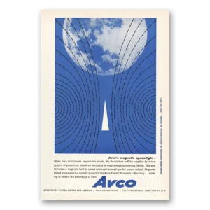 1959 Avco Print Ad | Magnetic Spaceflight
