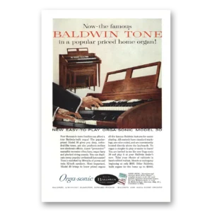 1959 Baldwin Orgasonic Organ Print Ad | Home Organ