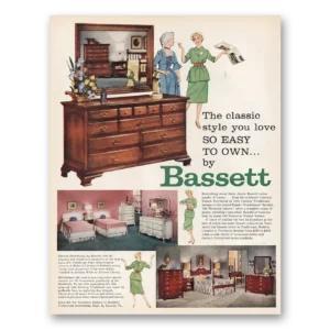 1959 Bassett Furniture Print Ad | Classic Style