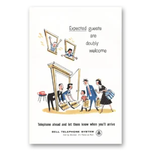 1959 Bell Telephone Print Ad | Expected Guests