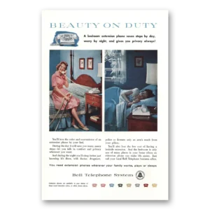 1959 Bell Telephone Print Ad | Beauty On Duty