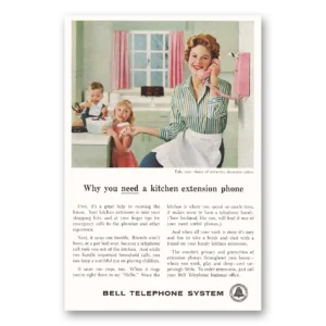 1959 Bell Telephone Print Ad | Kitchen Extension