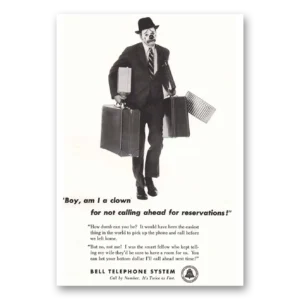 1959 Bell Telephone Print Ad | Clown