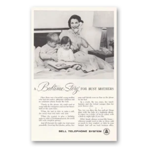1959 Bell Telephone Print Ad | Bedtime Story