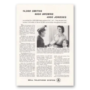 1959 Bell Telephone Print Ad | Smiths Browns Joneses