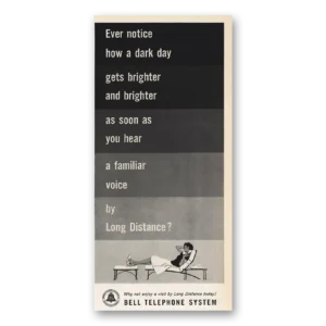 1959 Bell Telephone Print Ad | Dark Day