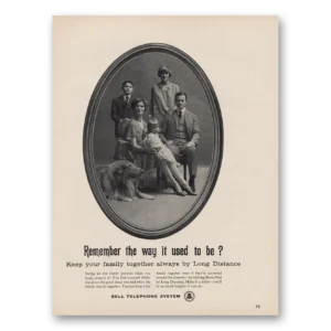 1959 Bell Telephone Print Ad | Remember The Way It Used To Be