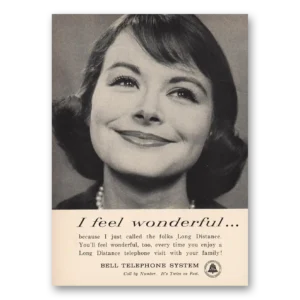 1959 Bell Telephone Print Ad | Feel Wonderful