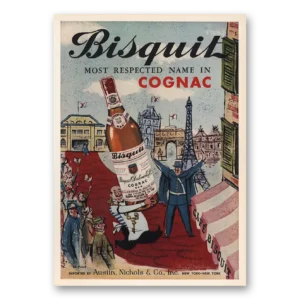 1959 Bisquit Cognac Print Ad | Most Respected